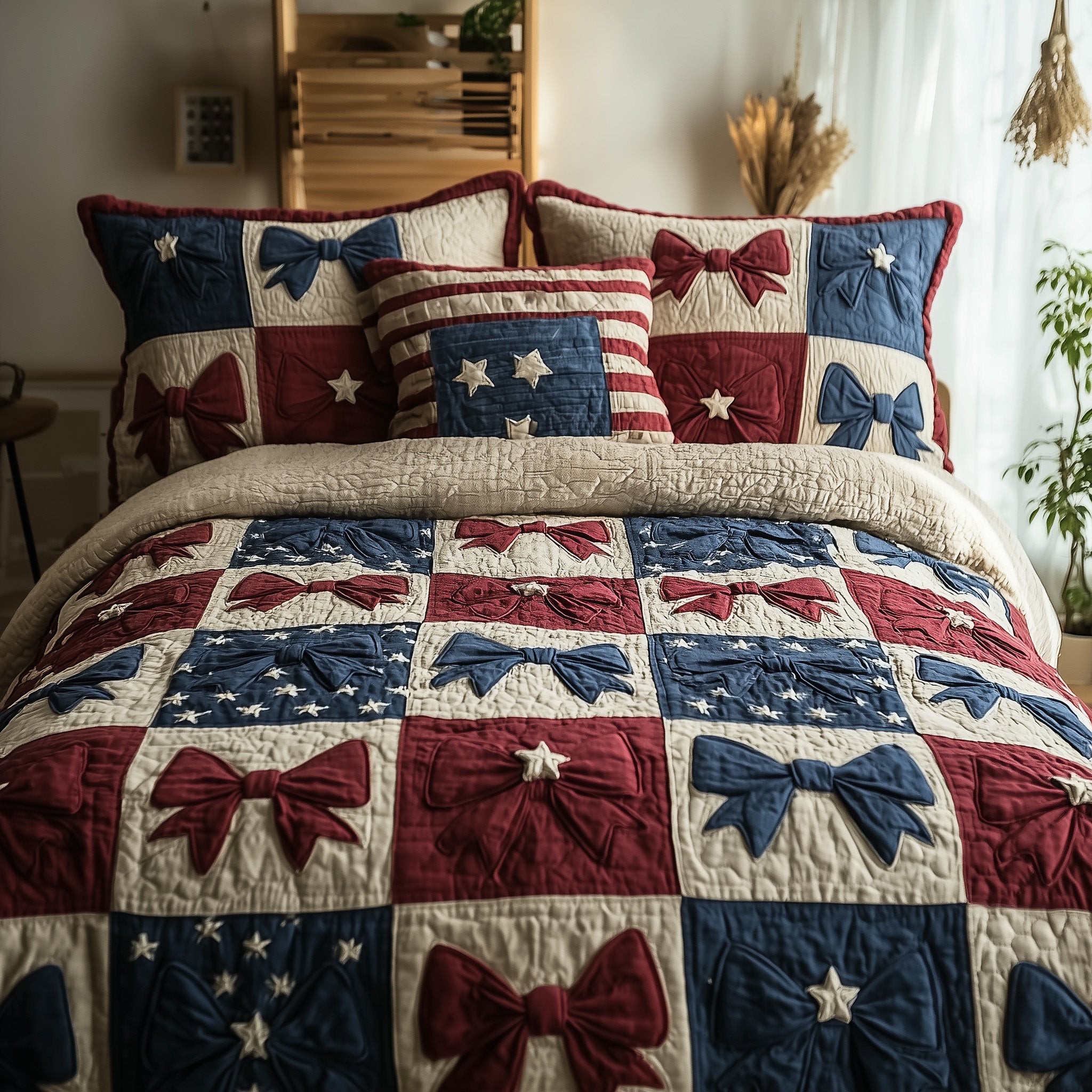 Tied With Love Quilted Bedding Set Home Decor Collection