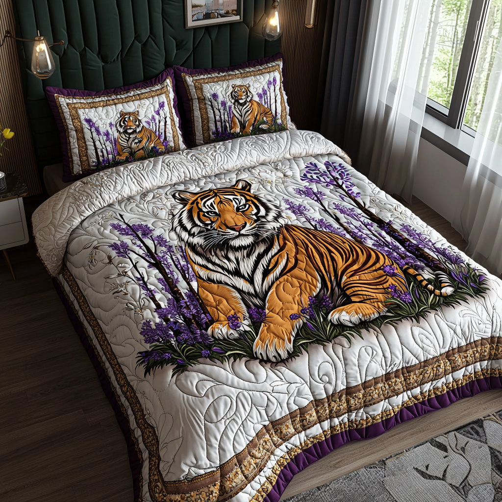 Tiger Forest Quilted Bedding Set Bedroom Decorations Best Tiger Gifts