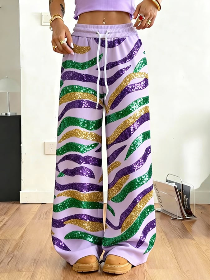 Tiger Mardi Gras Fleur De Lis Sweatpants Cute Mardi Gras Clothes Gifts For Sister Tiger Mardi Gras Fleur De Lis Sweatpants Cute Mardi Gras Clothes Gifts For Sister