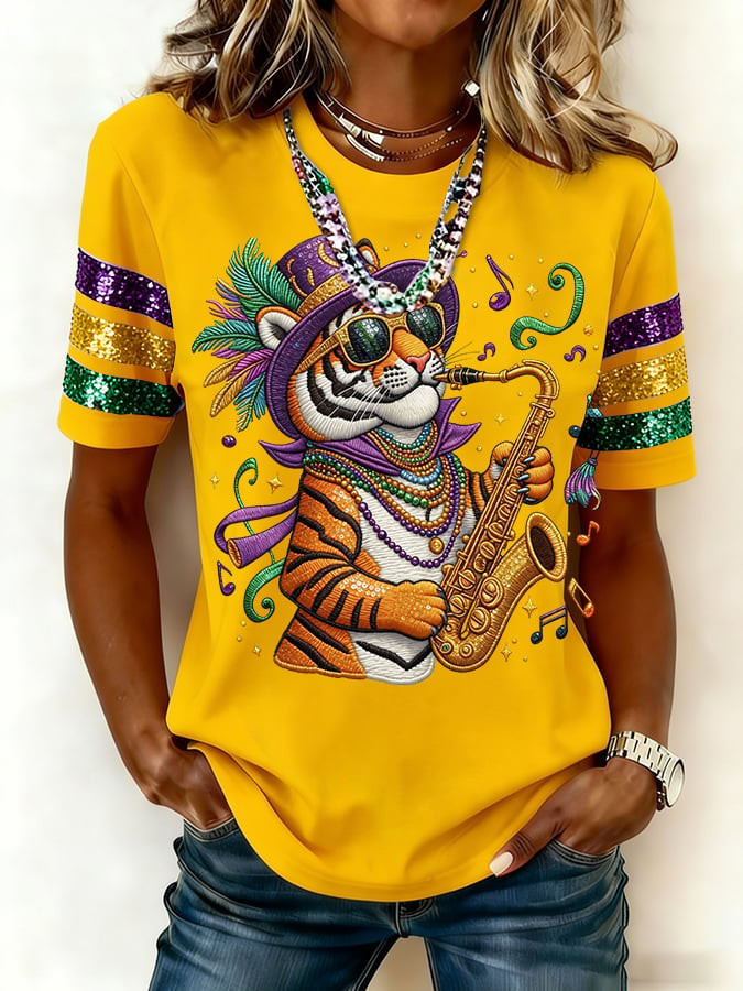 Tiger Mardi Gras T-Shirt Mardi Gras Ladies Shirts Unique Gifts For Sisters Tiger Mardi Gras T-Shirt Mardi Gras Ladies Shirts Unique Gifts For Sisters