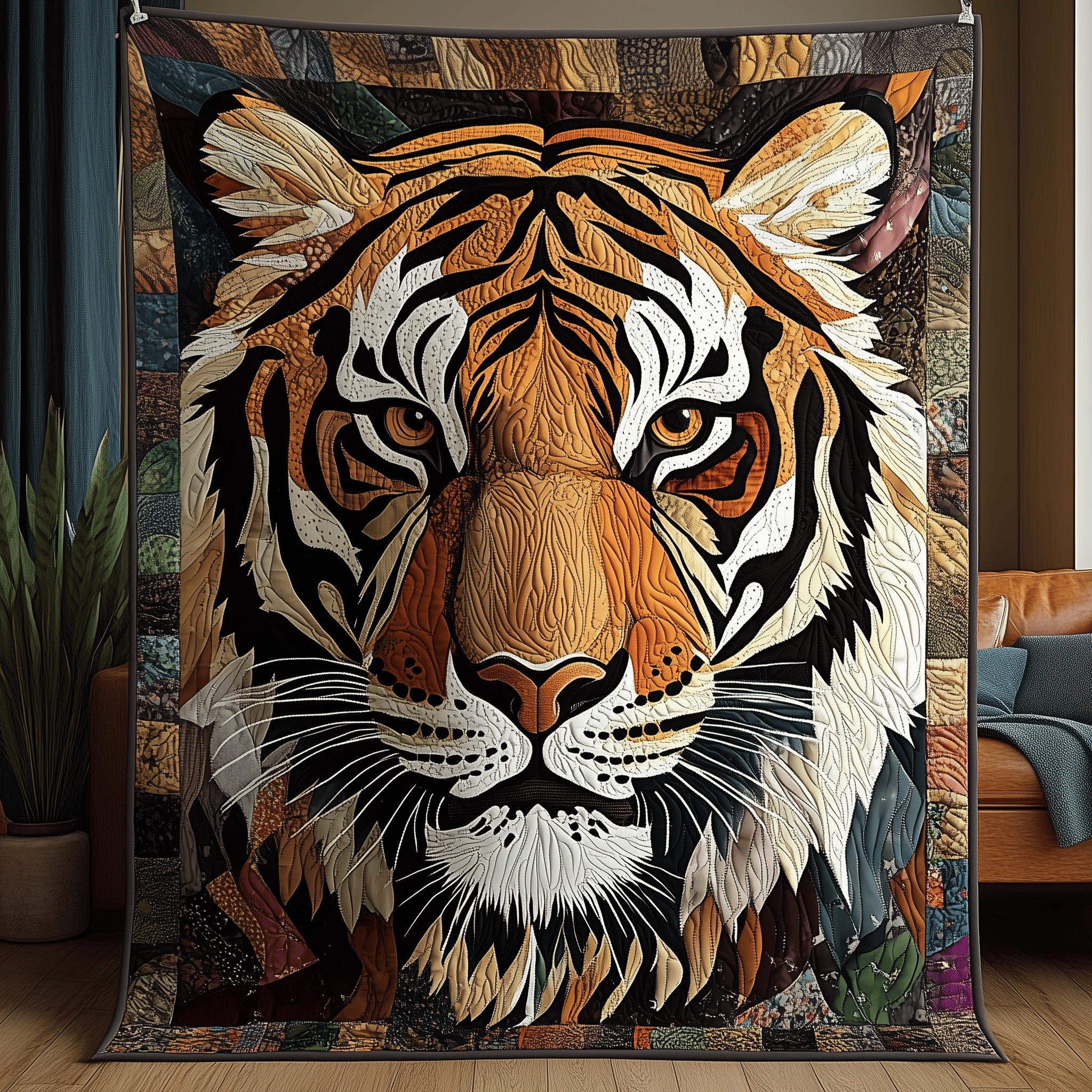 Tiger Quilted Blanket Christmas Quilted Blanket Christmas Gifts For Parents