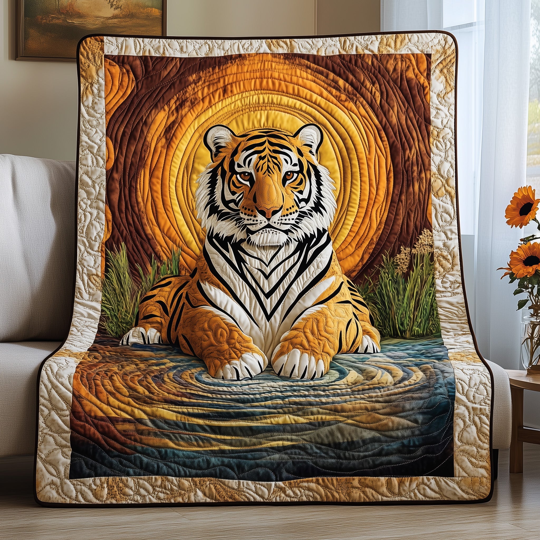 Tiger Quilted Blanket Nice Throw BlanketBest Christmas Presents 2025