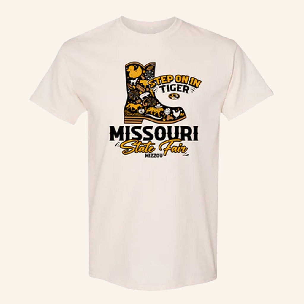 Tiger Team Merch Mizzou Tigers Missouri State Fair 2025 Step On In Tigers Cowboy Boot Shirt Dudes Gifts Tiger Team Merch Mizzou Tigers Missouri State Fair 2025 Step On In Tigers Cowboy Boot Shirt Dudes Gifts