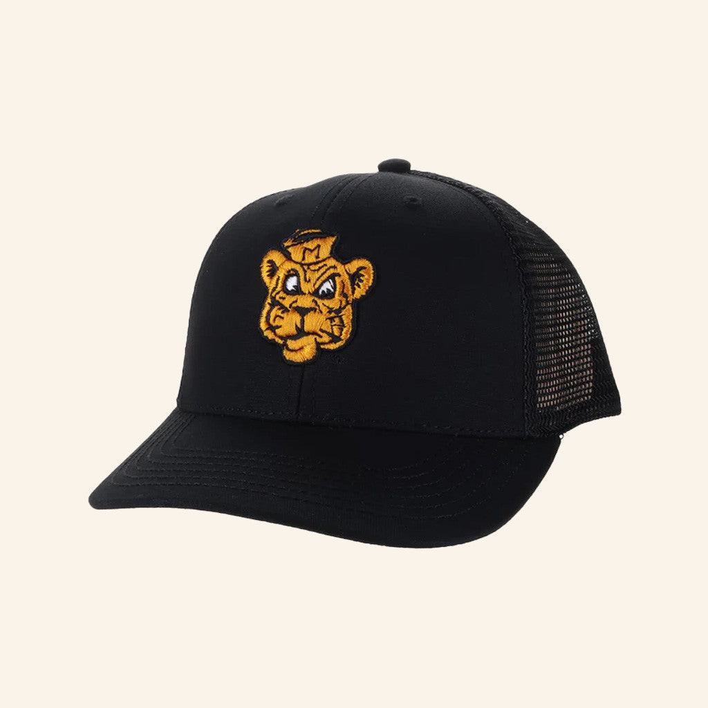 Tiger Team Mizzou Tigers Legacy Youth Vault Beanie Tiger Embroidered Black Hat Gifts For Boyfriend