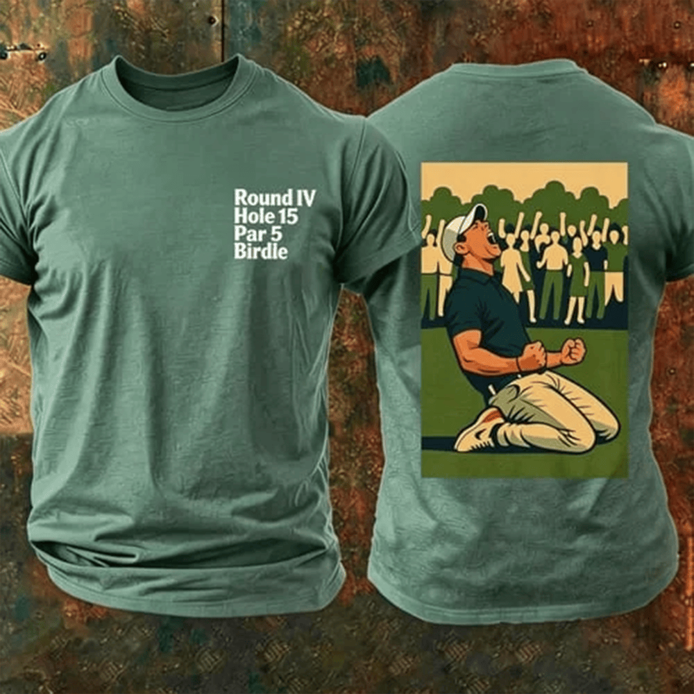 Tiger Woods 2019 Masters Win Round IV Hole 15 Par 5 Birdle Shirt Golf Life Merch Fans Gift