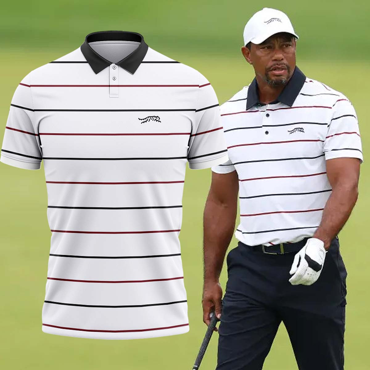 Tiger Woods x Sun Day Red Polo Shirt For Men 2025 Top Gifts For Golfers