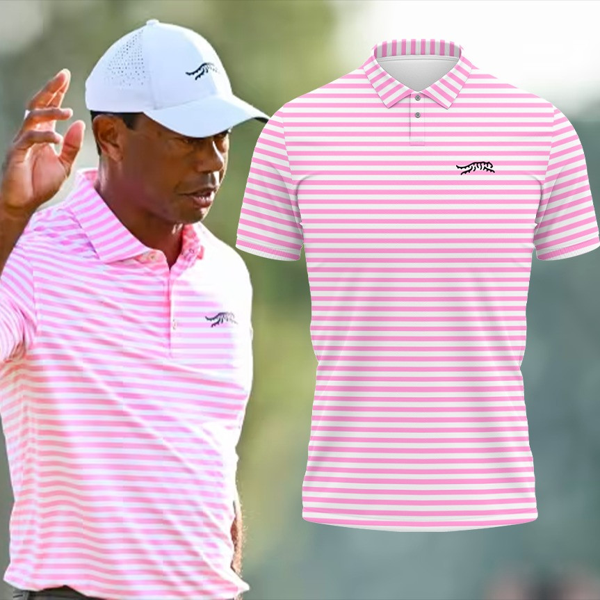 Tiger Woods x Sun Day Red Polo Shirt Good Golf Presents For Dad