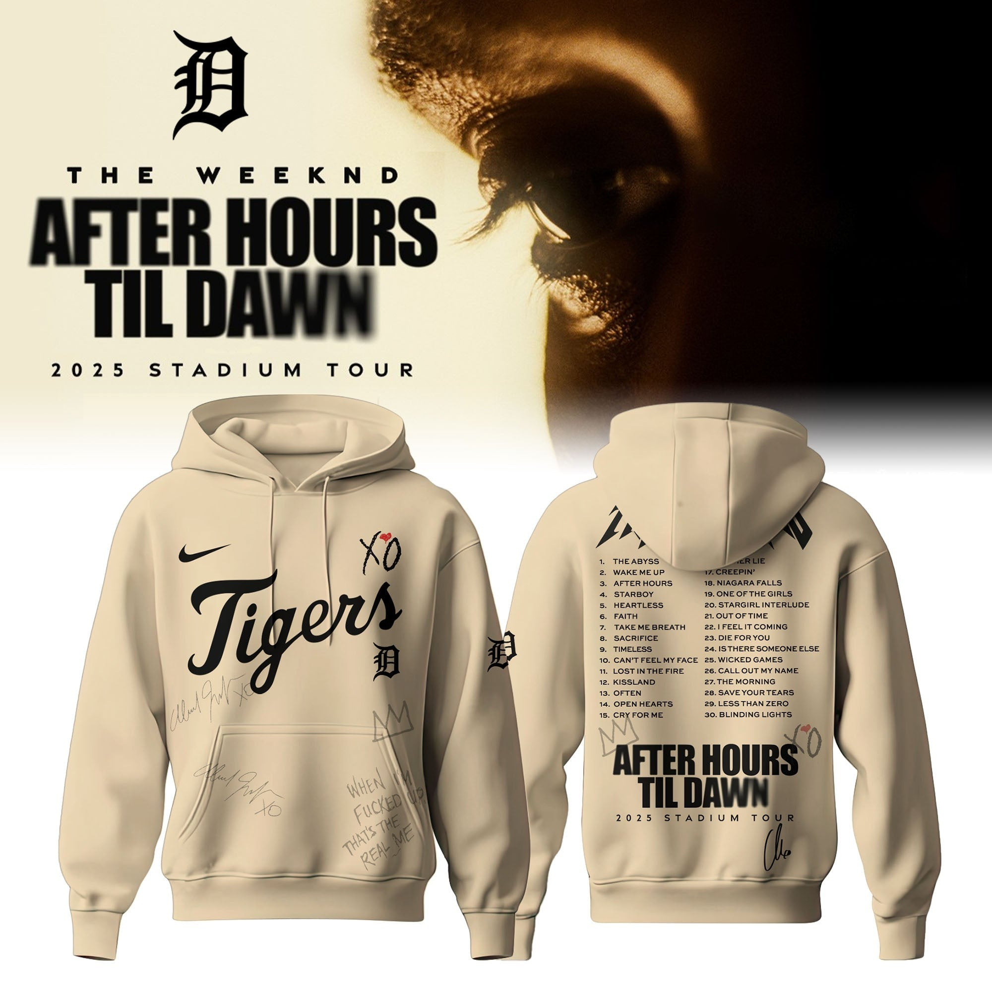 Tigers x The Weeknd After Hours Til Dawn Hoodie Best Gifts For Music Enthusiasts
