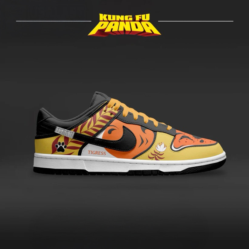 Tigress Kung Fu Panda Full Printing SB Dunk Low Shoes Gifts For Friends