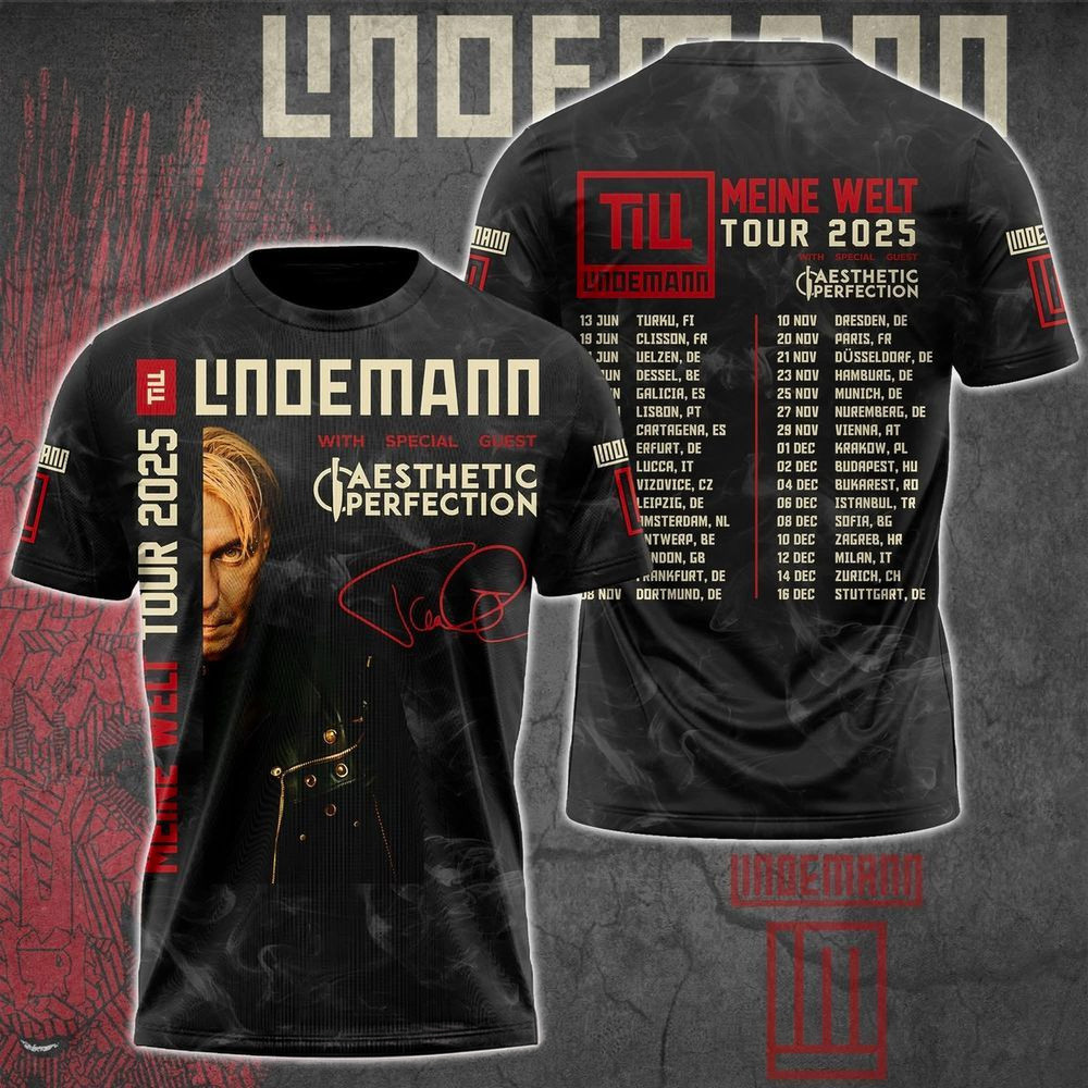 Till Lindemann Meine Welt Tour 2025 T-Shirt Till Lindemann Merch Gifts For Fans