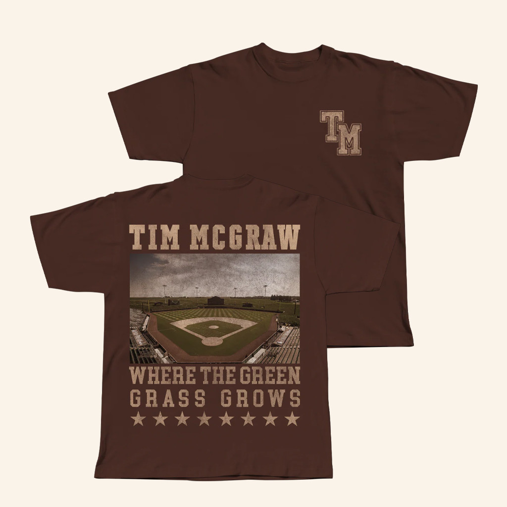 Tim Mcgraw Merch TM Baseball T-Shirt Where The Green Grass Grows Shirt Gifts For Fans