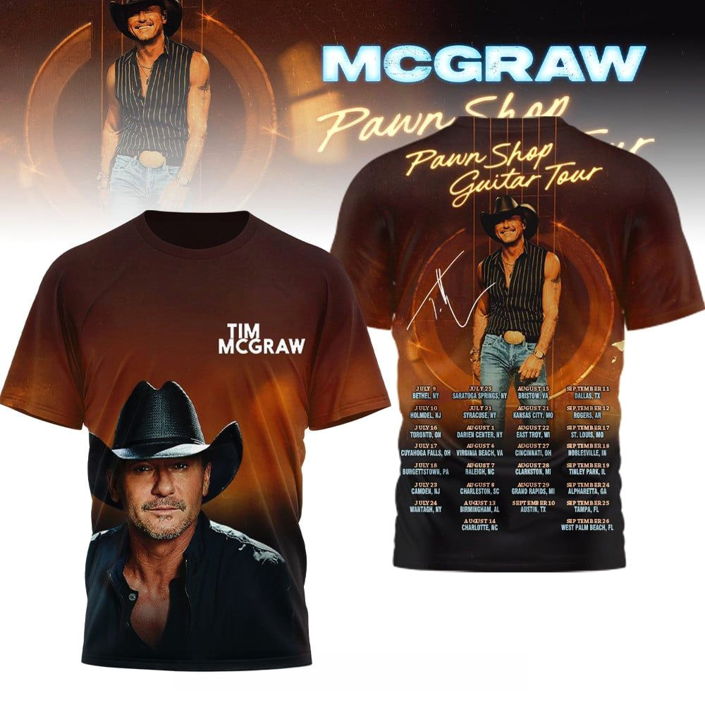 Tim McGraw Pawn Shop Guitar Tour T-Shirt Tim McGraw Merch Gifts For Dad