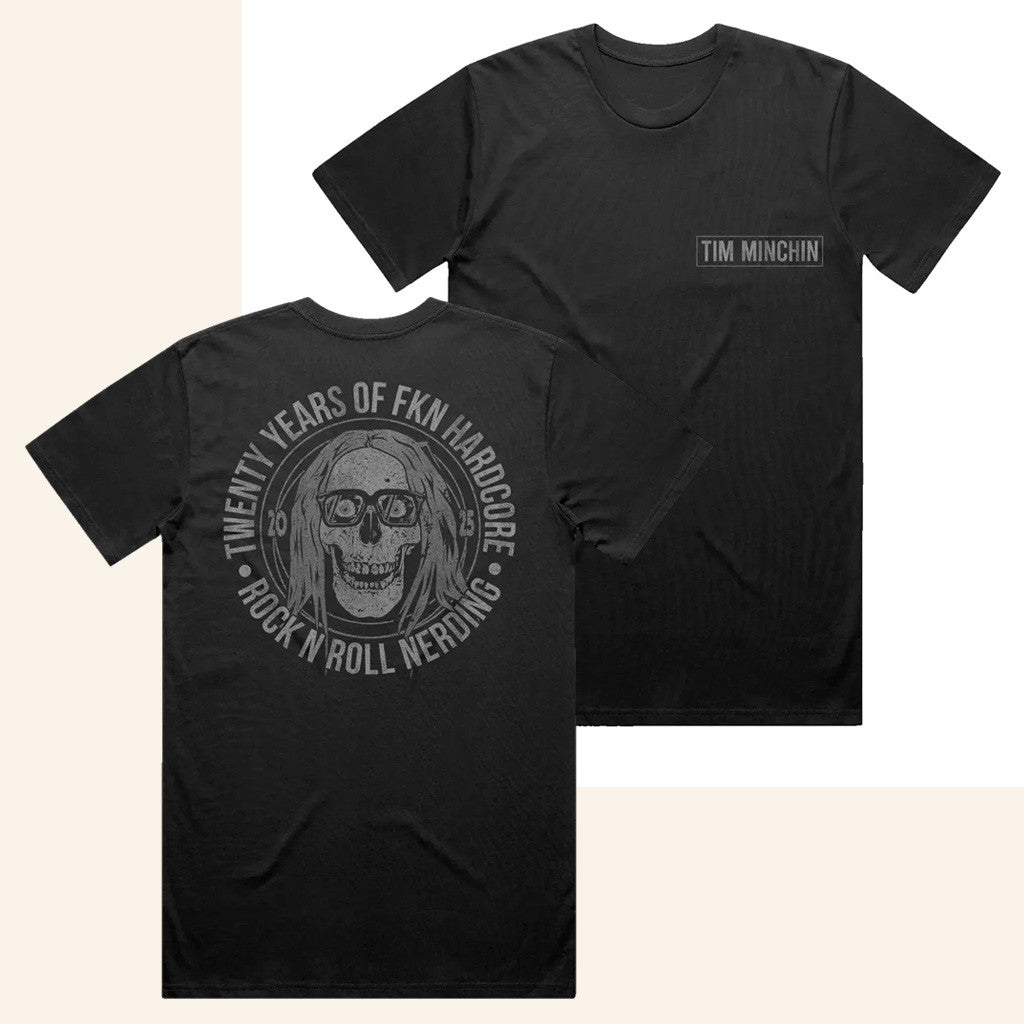 Tim Minchin Merch Skull Black T-Shirt Presents For Dad
