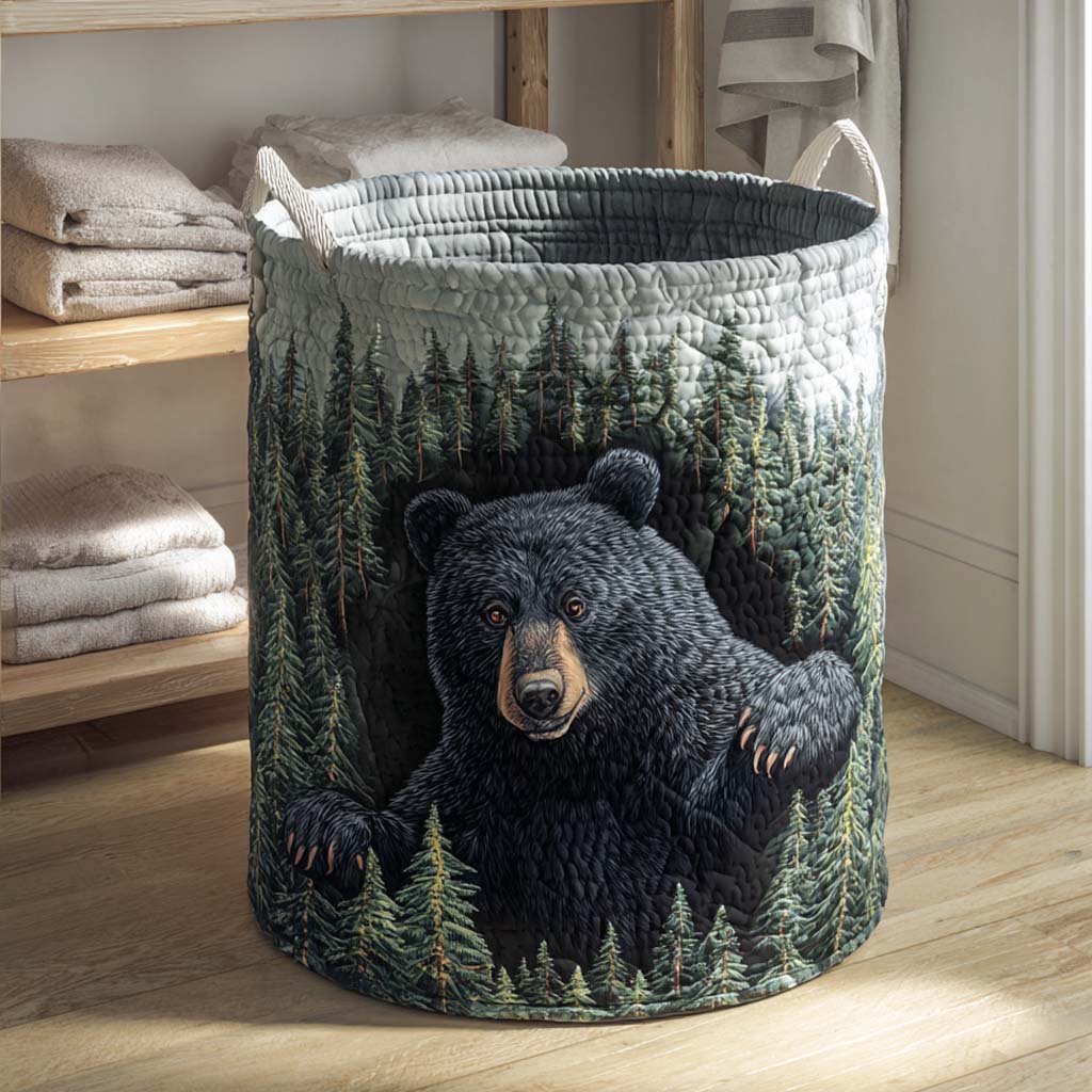 Timber Guardian Quilted Laundry Basket Luxury Quilted Laundry Bin Gift for Organized Living