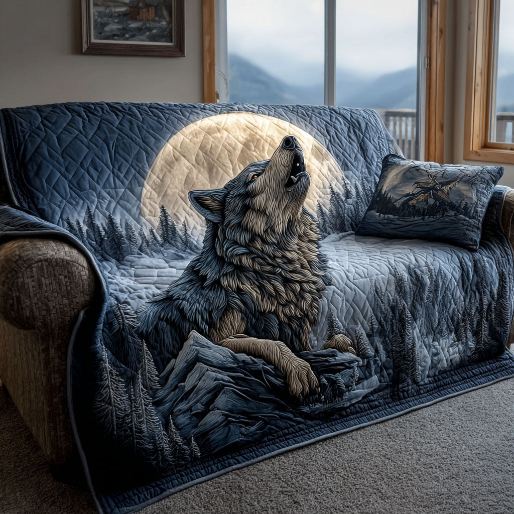 Timber Soul Quilted Sofa Cover Sofa Seat Covers Novelty Wolf Gifts