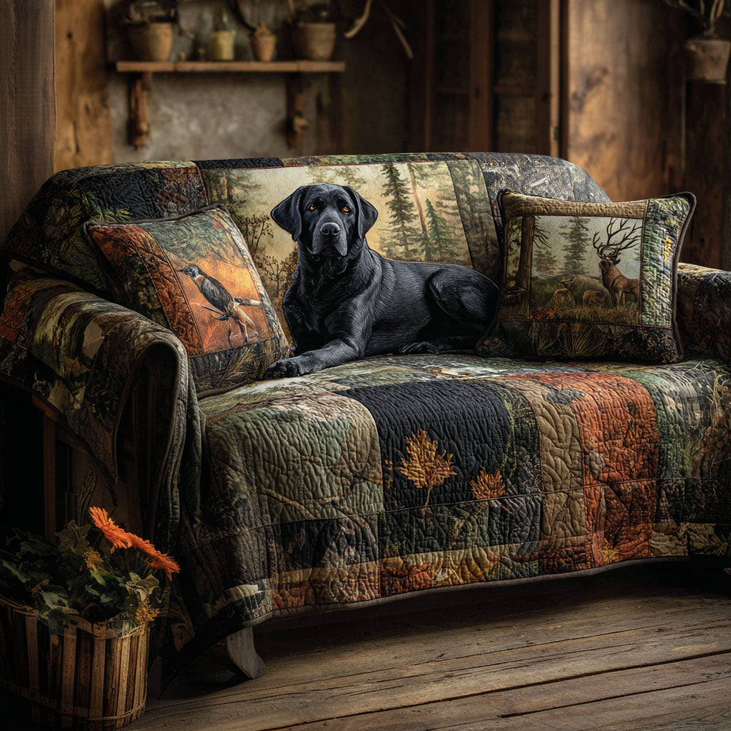 Timber Trail Lab Quilted Sofa Cover Holiday Living Decorations Perfect Gift For Dog Lovers