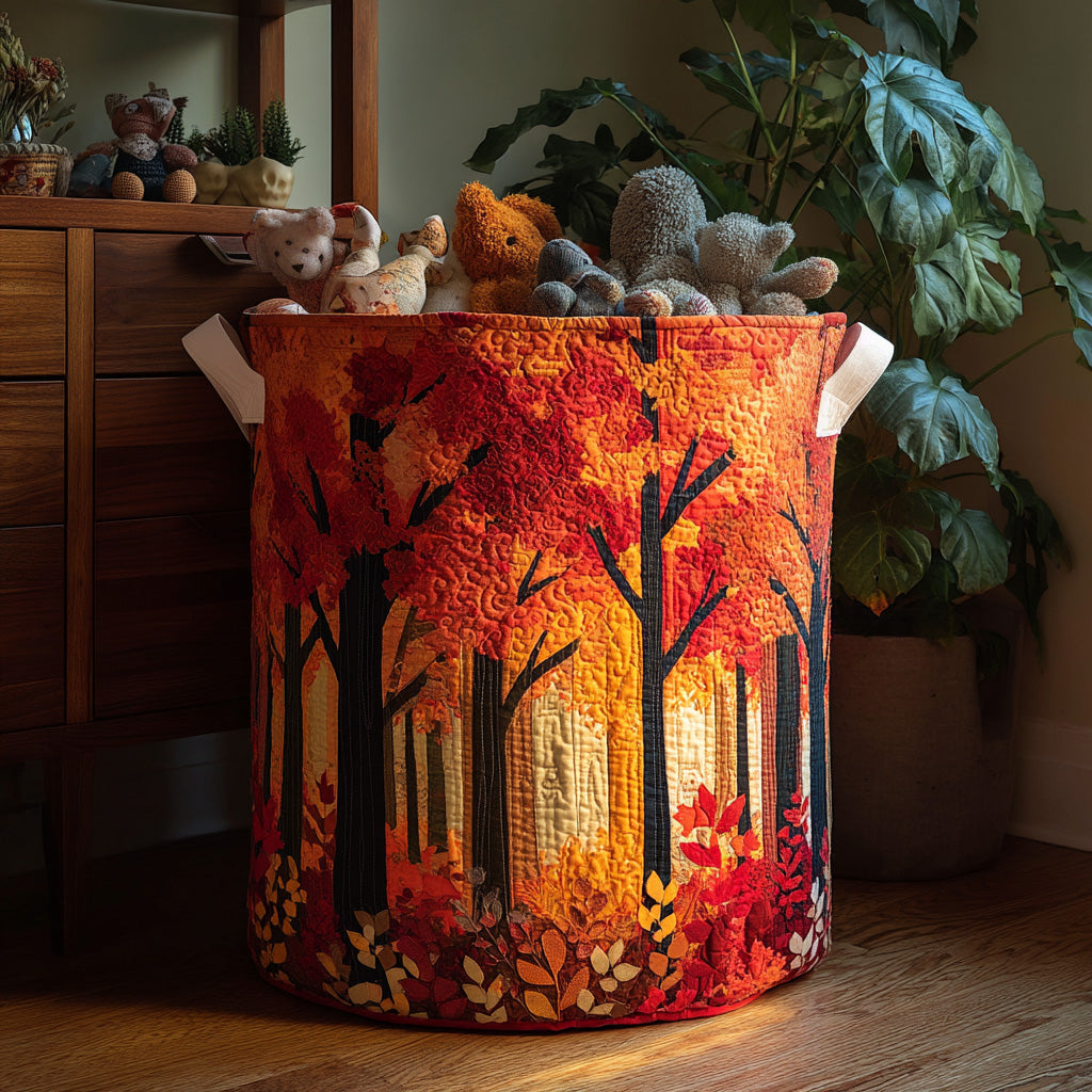Timber Trail Quilted Laundry Basket Holiday Merch Gift