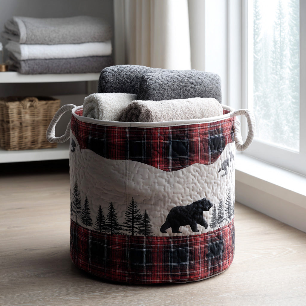 Timber Trophy Line Quilted Laundry Basket Useful Quilted Basket Gift That Blends Style and Function