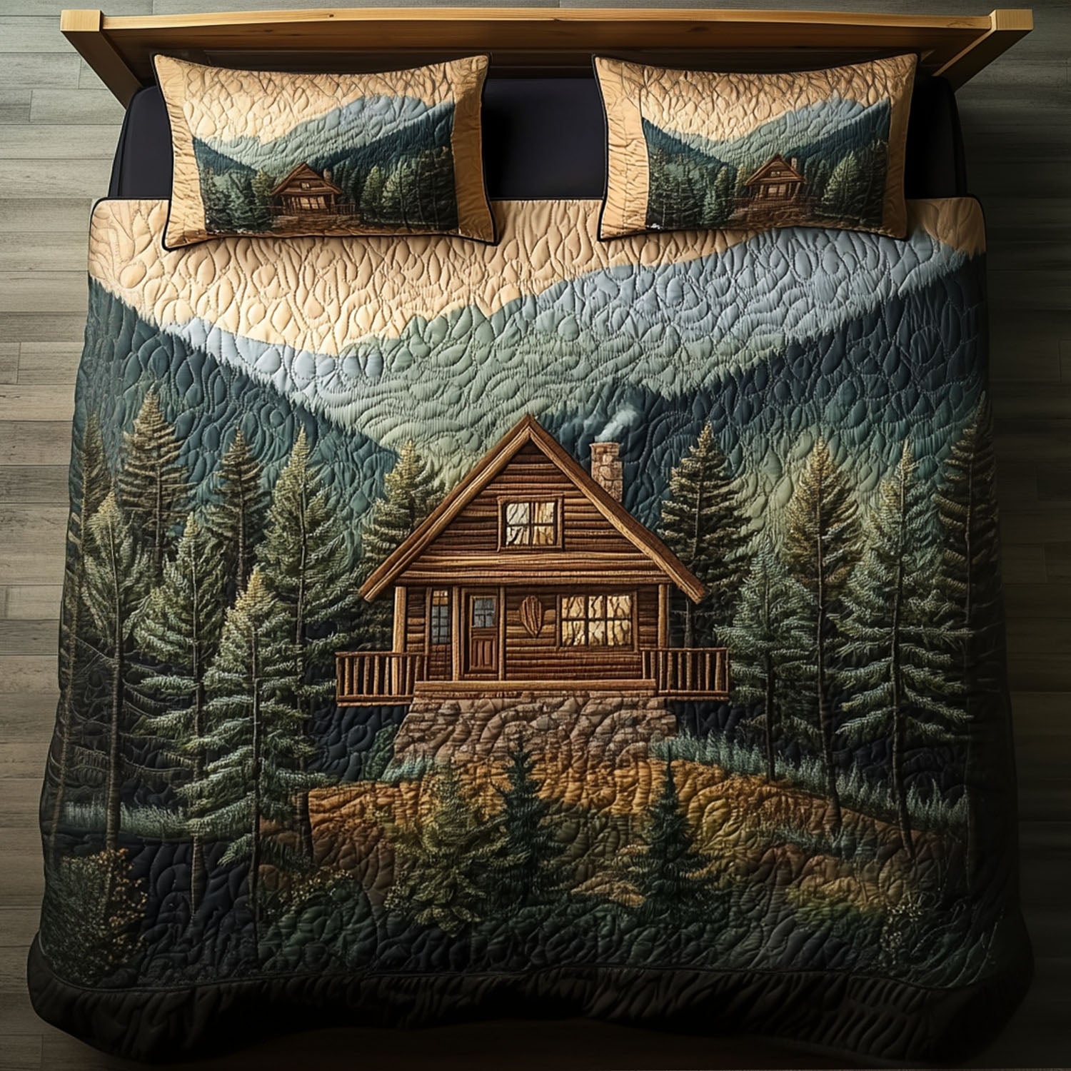 Timber View Quilted Bedding Set Bed Decorations Best Gifts For Wildlife Lovers