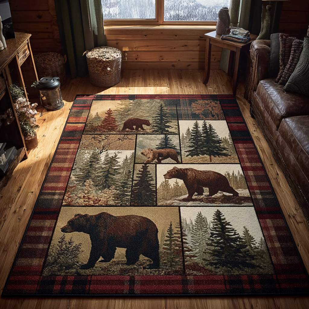 Timber Walk Area Rug Entryway Christmas Decor Ideas Gifts For Forestry Workers