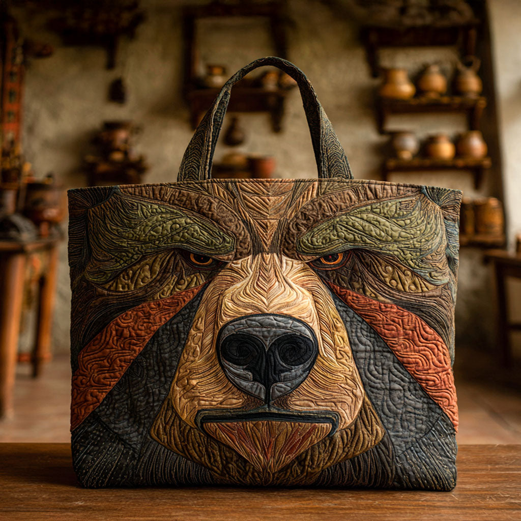 Timber Wander Quilted Tote Bag Bear Gifts For Grandma