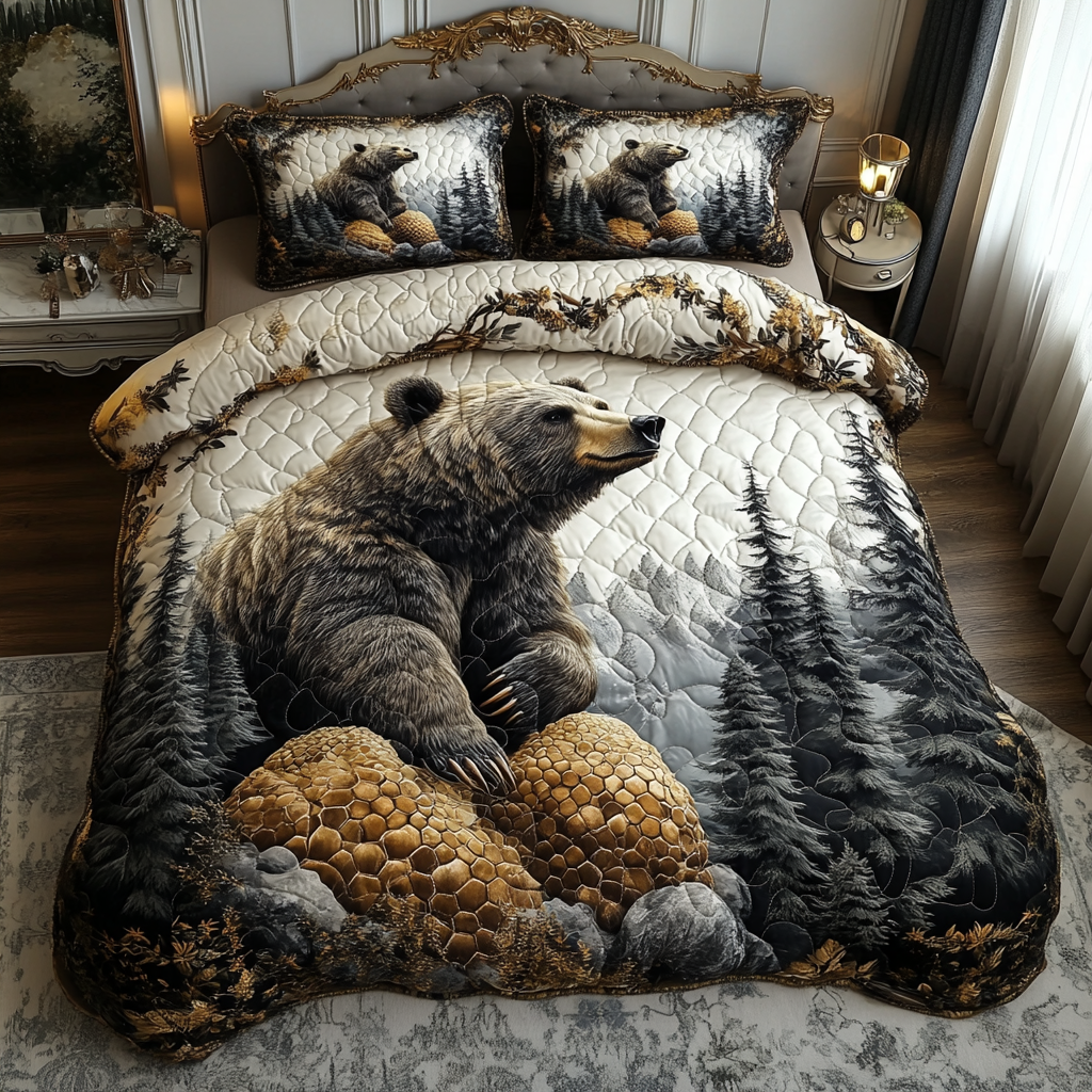 Timberland Beast Quilted Bedding Set Bedroom Decorations Hunting Lover Gifts