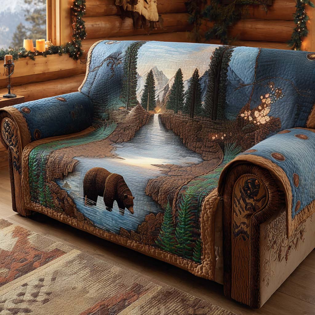Timberland Dreams Quilted Sofa Cover Couch Slipcovers Grandma Grandpa Christmas Gifts