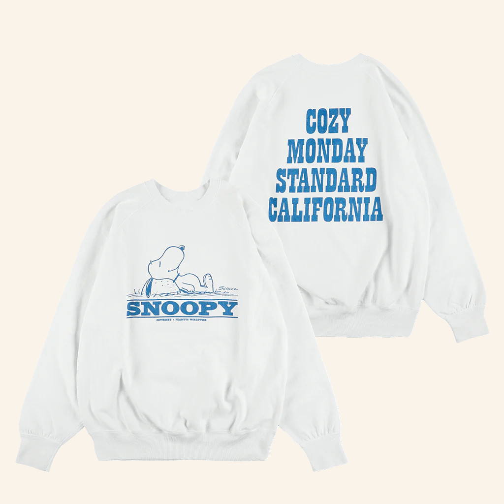 Time After Time Merch Snoopy Cozy Monday Standard California Sweatshirt White Gifts For Friend