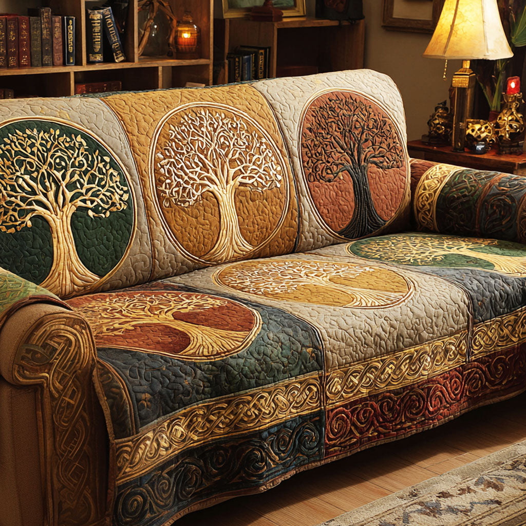 Timeless Eden Quilted Sofa Cover Seat Covers For Couches Tree Of Life Gifts For Dad