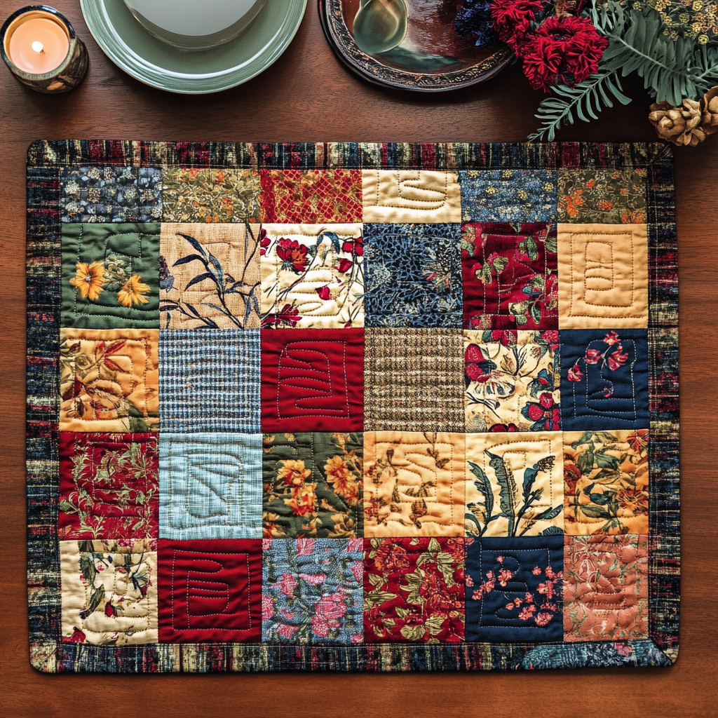 Timeless Grace Quilted Place Mat Christmas Home Dec Gifts For Mum For Christmas