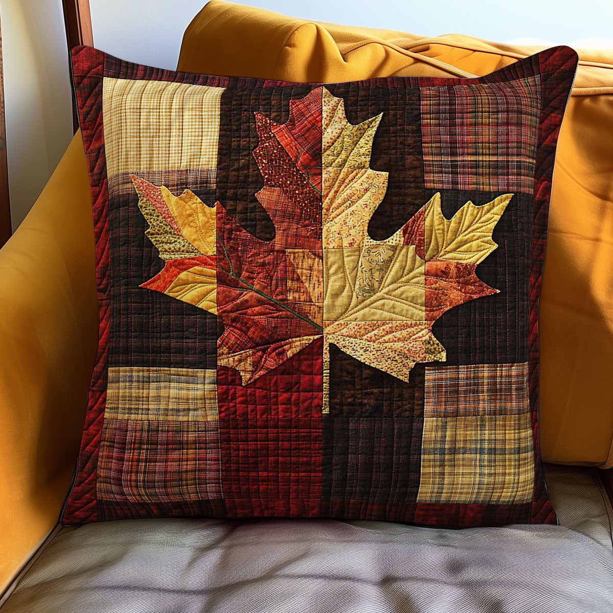 Timeless Maple Quilt Pillow Case Lightweight and Soft Pillowcase for Daily Use