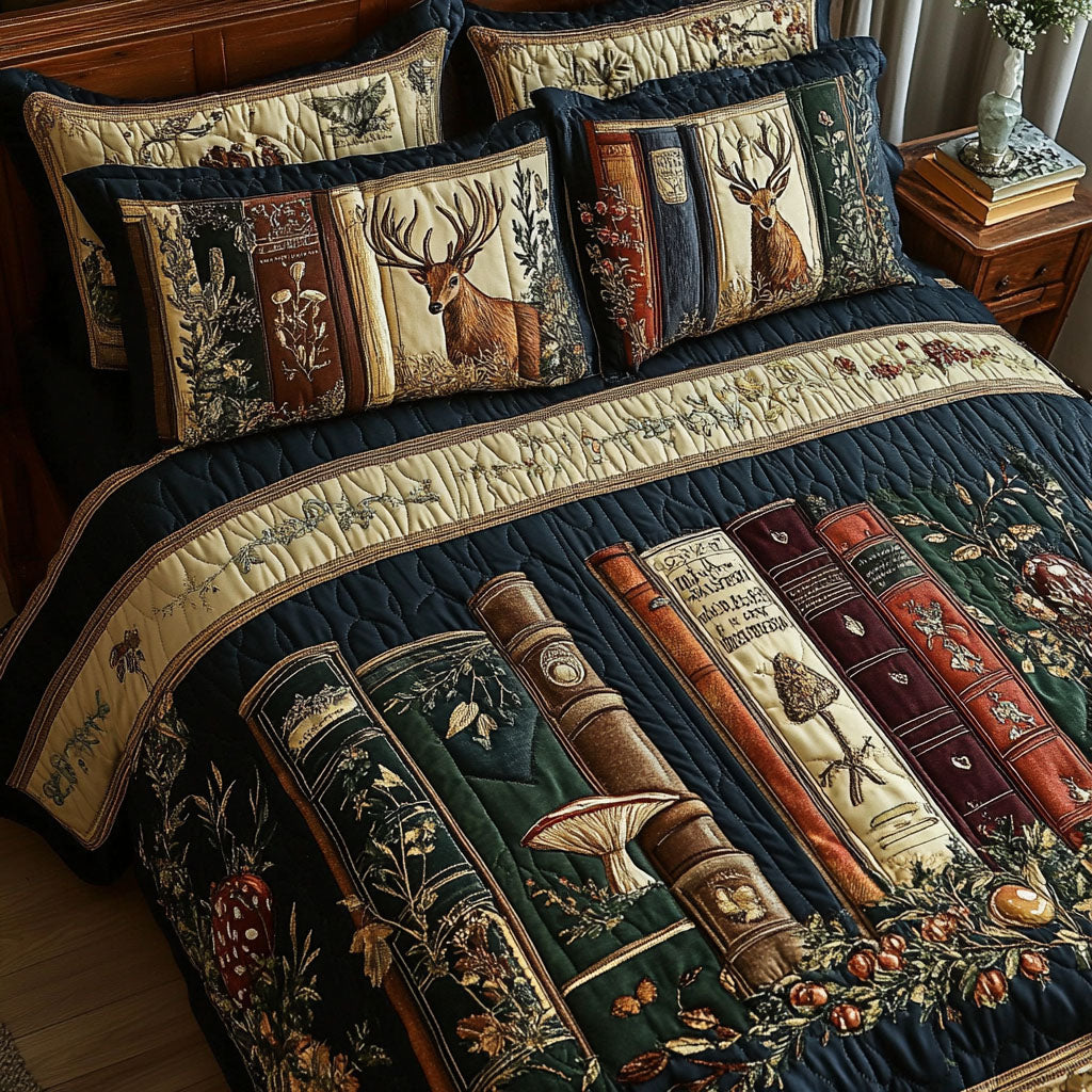 Timeless Tales Quilted Bedding Set Thoughtful Bedding Gift for Cozy Winter Nights