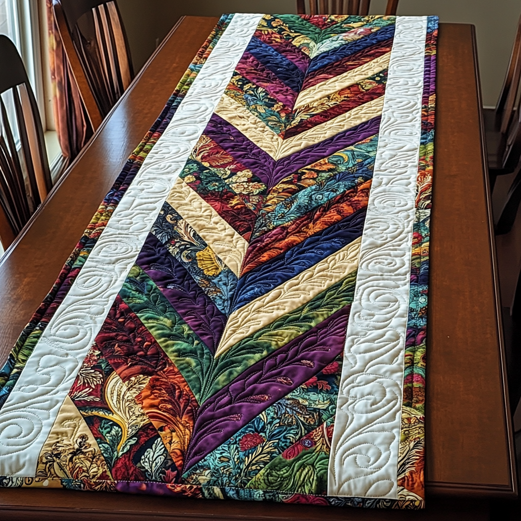 Timeless Tapestry Quilted Table Runner Dining Table Ideas Unique Gifts Family