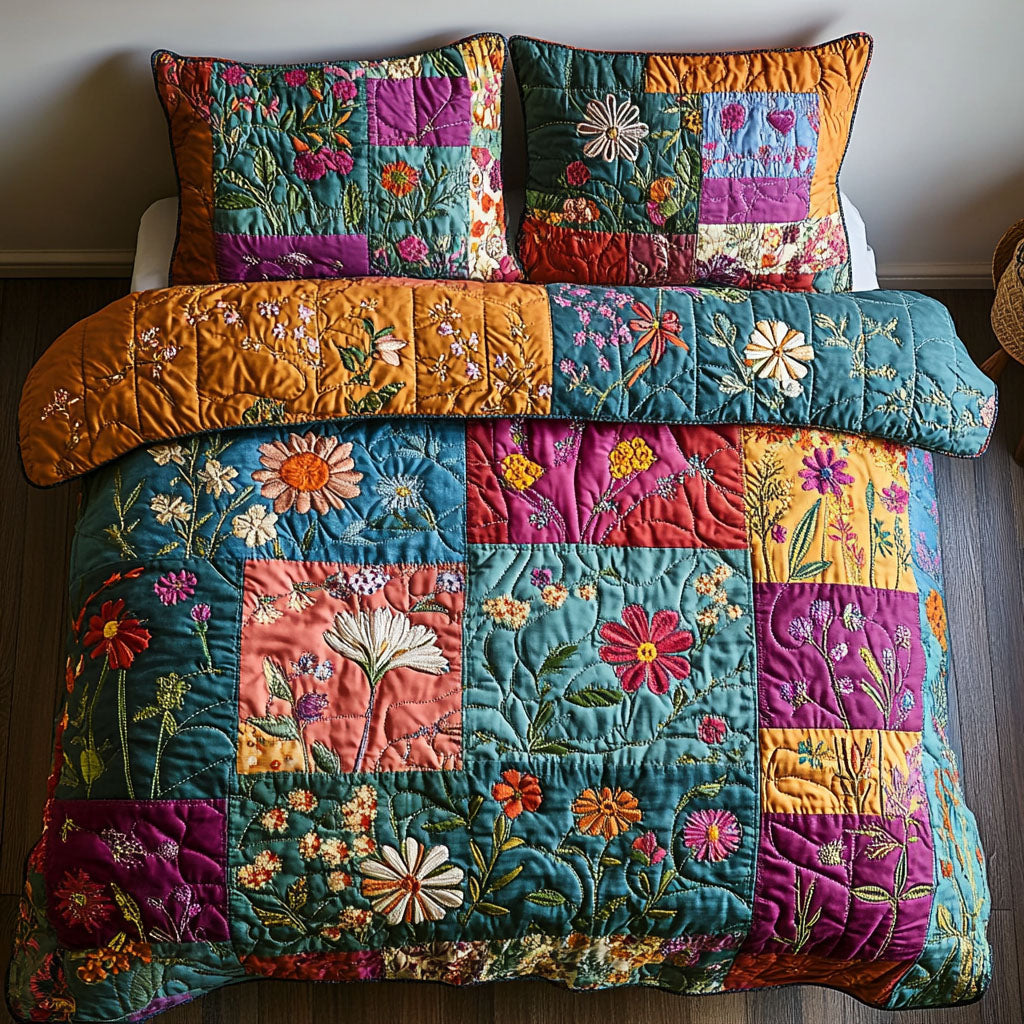 Timeless Travels Quilted Bedding Set Christmas Bedding Duvet Cover Gifts For The Hippie In Your Life