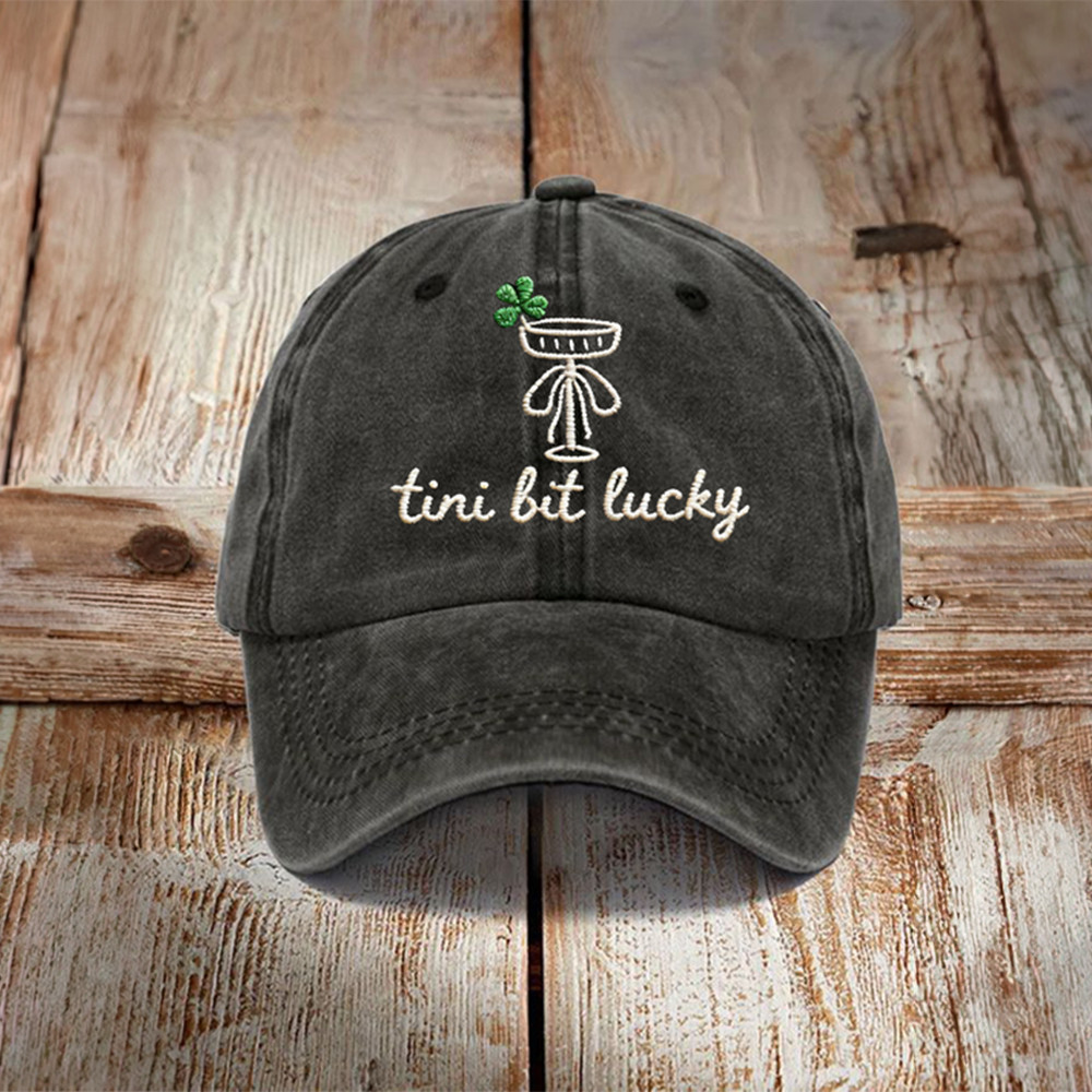 Tini Bit Lucky St Patrick's Day 2026 Hat Saint Patricks Day Baseball Cap Best Gift For Boyfriend