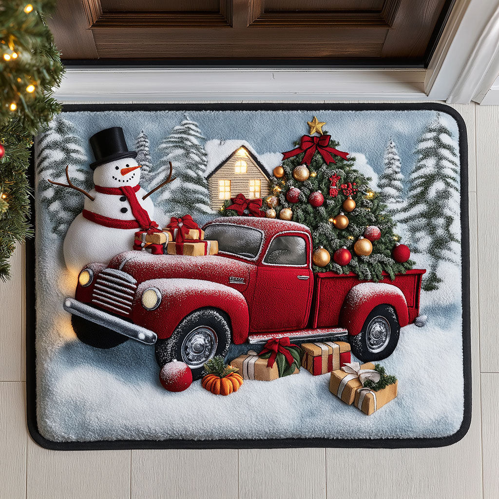 Tinsel And Tires Doormat Blanket Perfect Gift For Friends and Family on Christmas Day