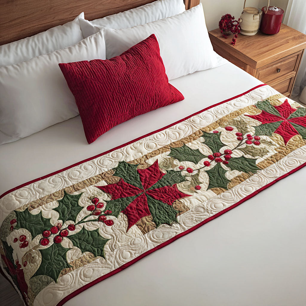 Tinsel Magic Quilted Bed Runner Christmas Bedroom Ideas Best Family Xmas Gifts