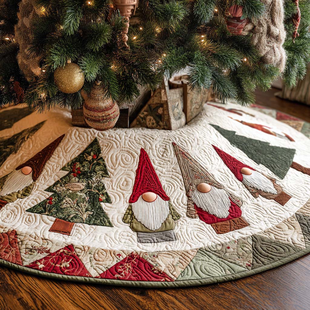 Tinsel Shine Christmas Quilted Tree Skirt Xmas Decorations Inside House Xmas Gifts For Family