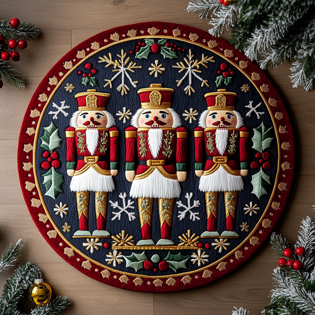 Tinsel Town Quilted Round Mat Front Door Idea Female Secret Santa Gifts