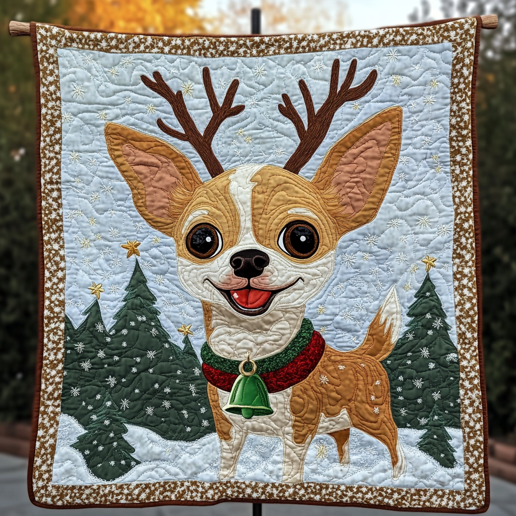 Tiny but Mighty Chihuahua Quilted Blanket Gifts For Dog Lovers