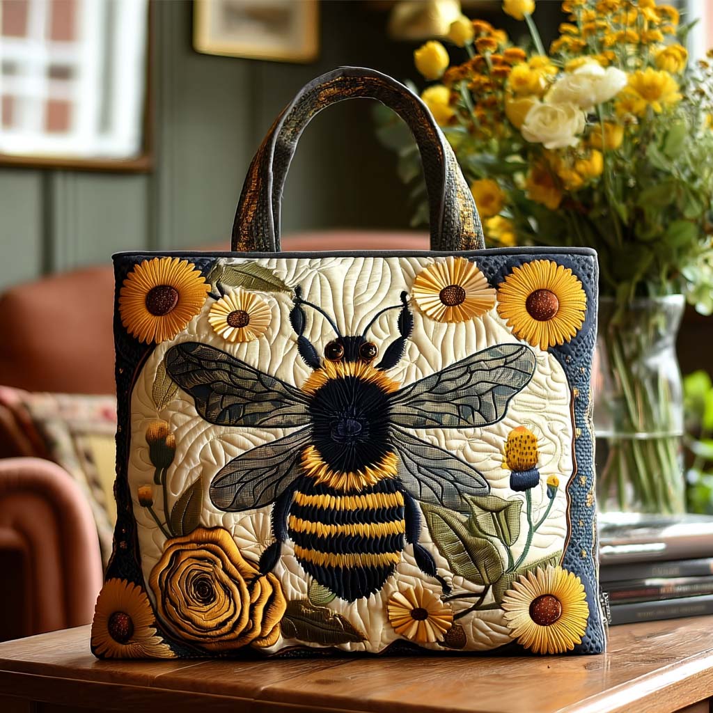 Tiny Buzz Quilted Tote Bag Bee Merchandise