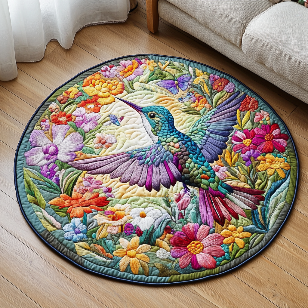 Tiny Grace Quilted Round Mat Foyer Decor Ideas Beautiful Hummingbird Gifts
