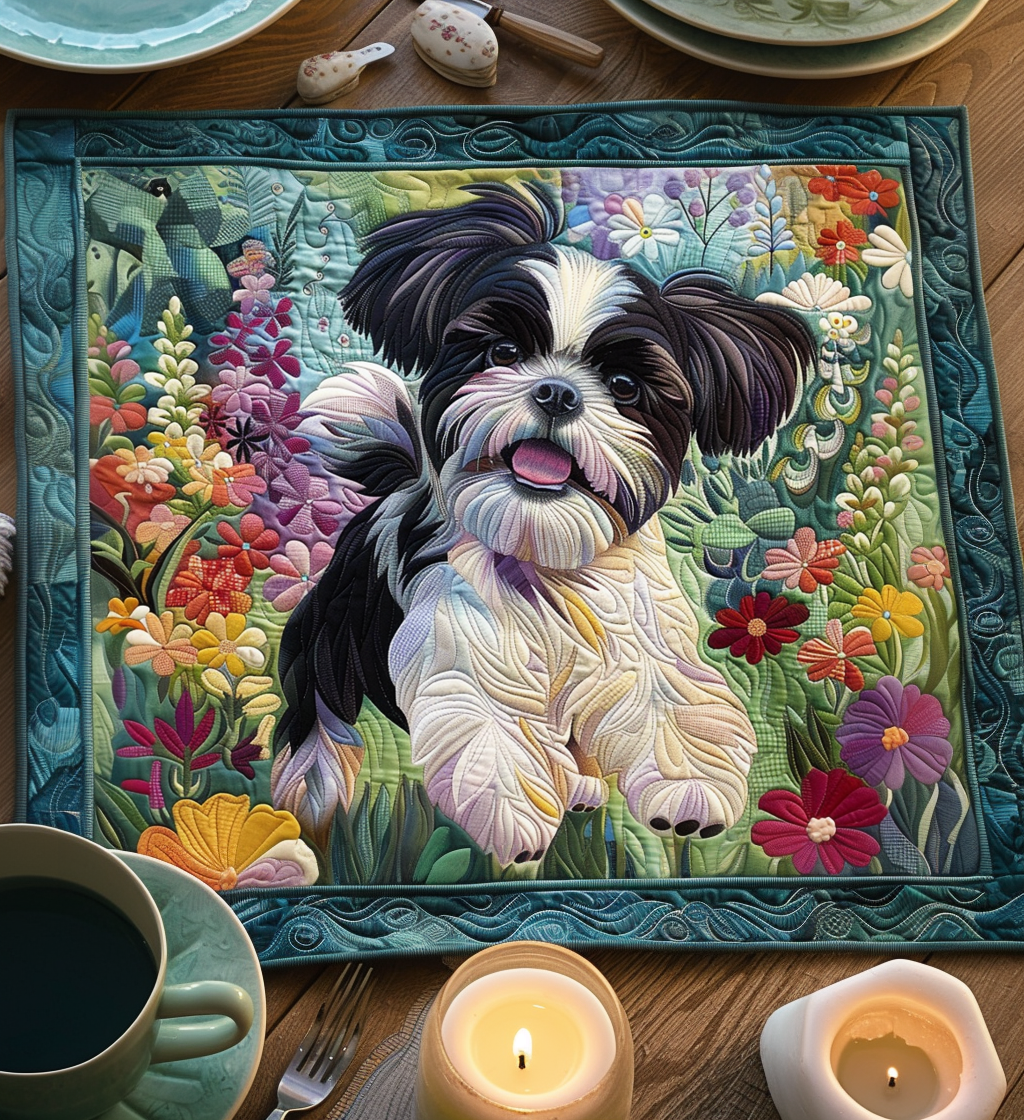 Tiny Joy Quilted Place Mat Dining Table Decor Top Gifts For Dog Owners