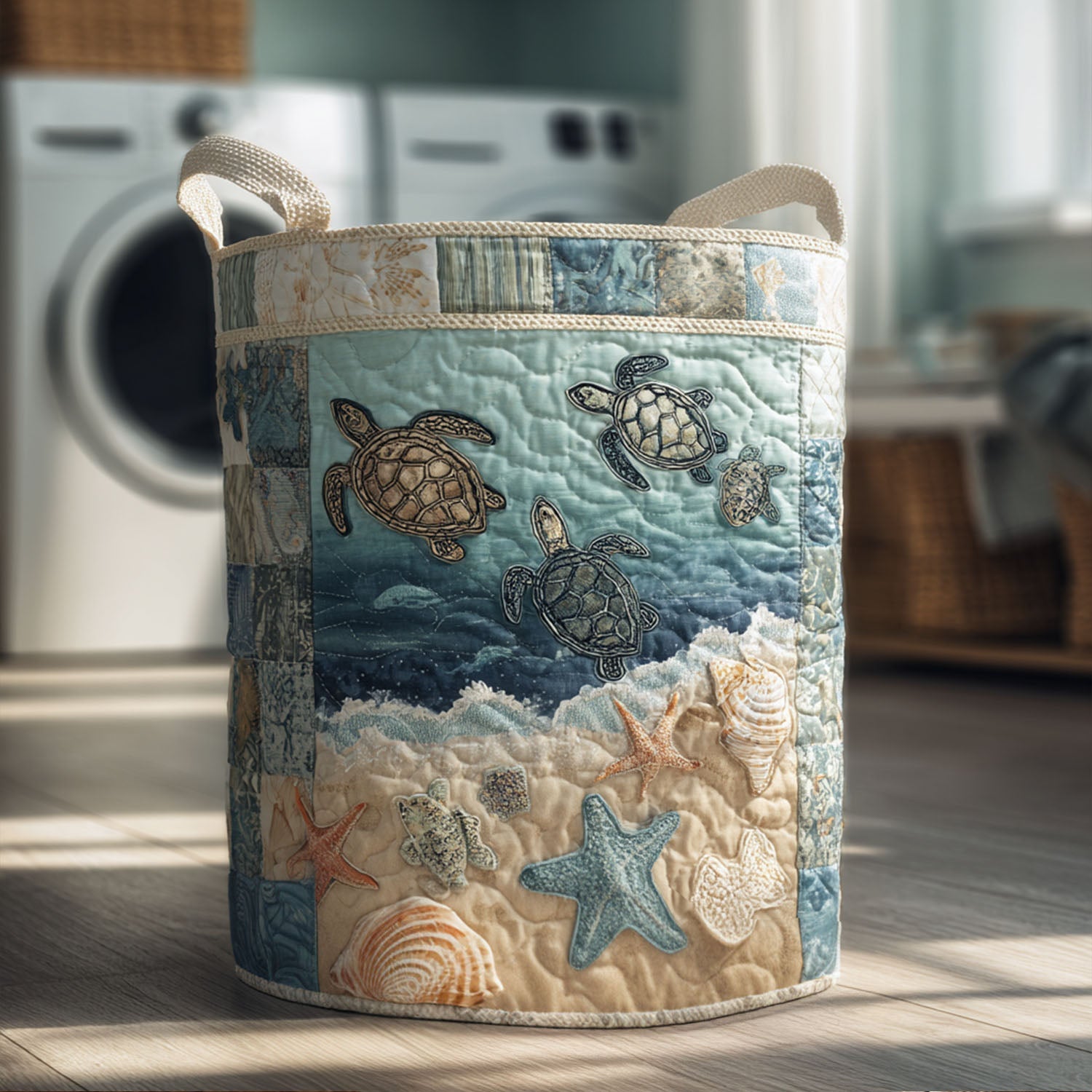 Tiny Voyager Quilted Laundry Basket Holiday Merch Gift