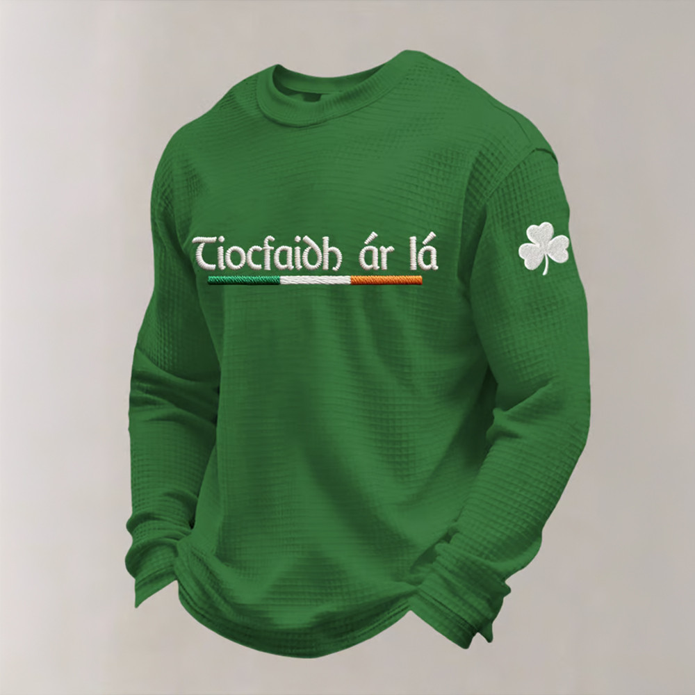 Tiocfaidh Ar La Shamrock Long Sleeve Shirt St Patrick's Day 2026 Clothing Gift For Him