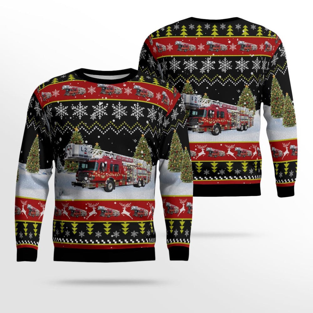 Tipp City Ohio Tipp City Fire Department AOP Ugly Sweater Unisex Christmas Gift