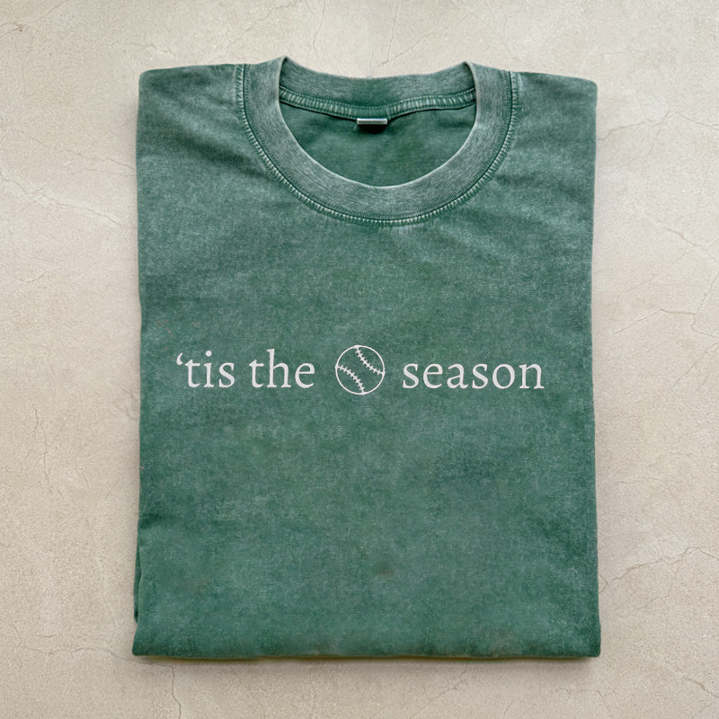 Tis The Season Baseball T-Shirt Baseball Game Day Clothing Gift For Sports Lover