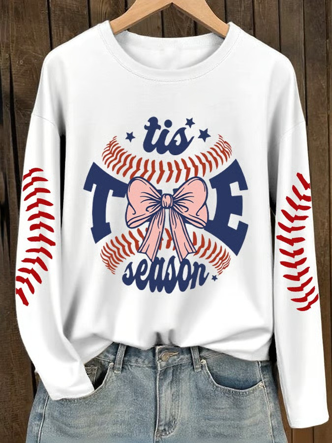 Tis The Season Coquette Baseball Long Sleeve Shirt Game Day Fan Gear Baseball Mom Shirt Best Gift For Fans