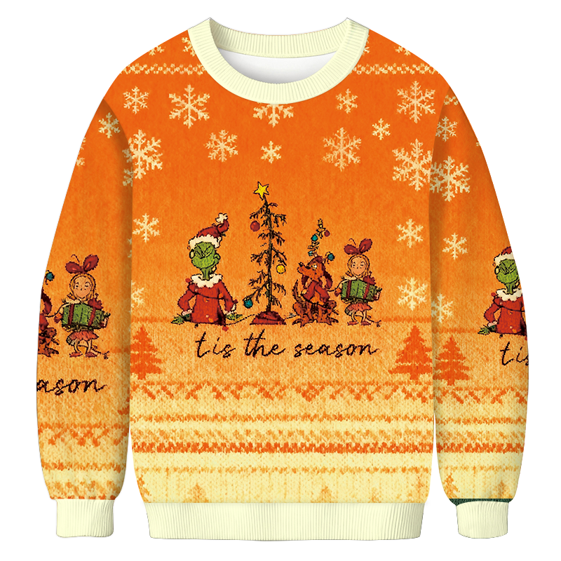 Tis the Season Grinch Christmas Ugly Sweatshirt Christmas Party Novelty Sweater Gift Ideas Tis the Season Grinch Christmas Ugly Sweatshirt Christmas Party Novelty Sweater Gift Ideas