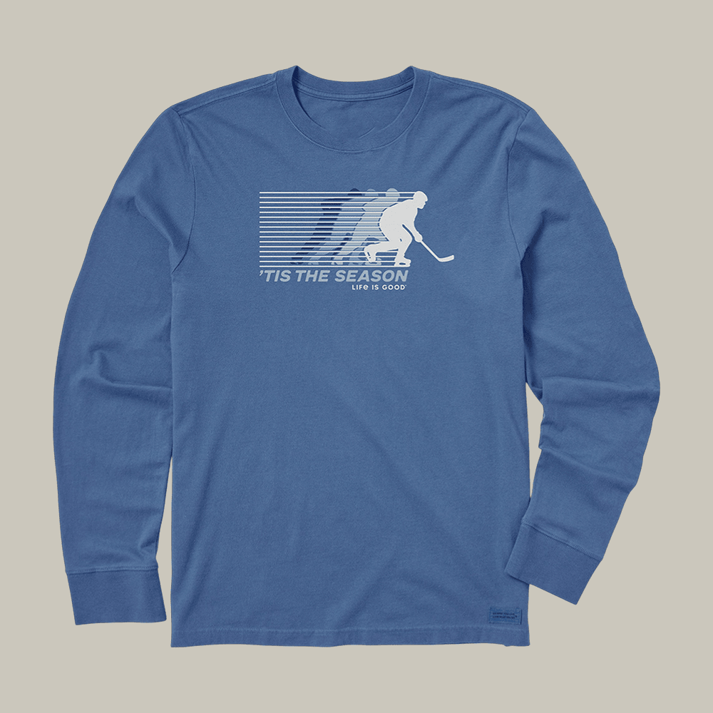 Tis the Season Hockey Long Sleeve Shirt Team USA Life Is Good Clothing Line